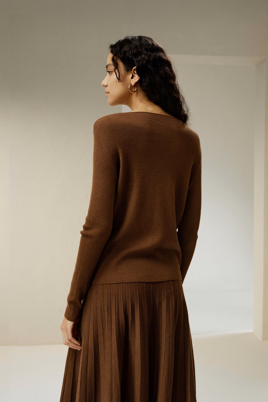 V-hals Ultra-fijne Merino Wol Trui