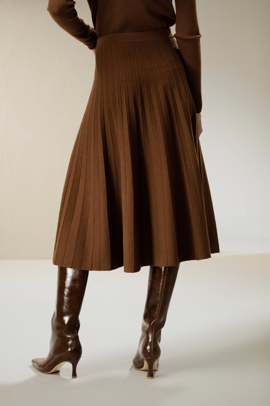 Collegiale Ultra-fijne Merino Wol Rok