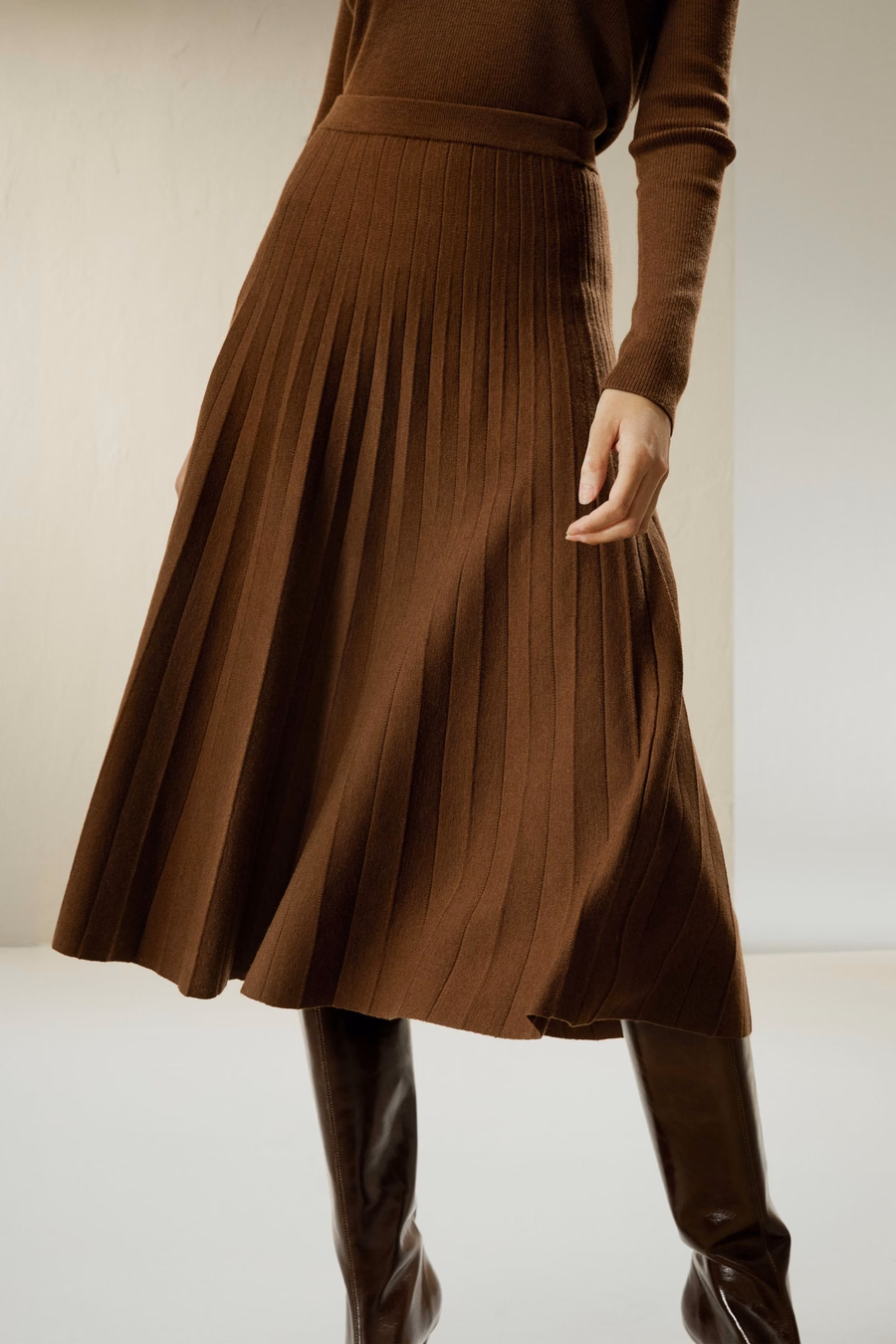 Collegiale Ultra-fijne Merino Wol Rok