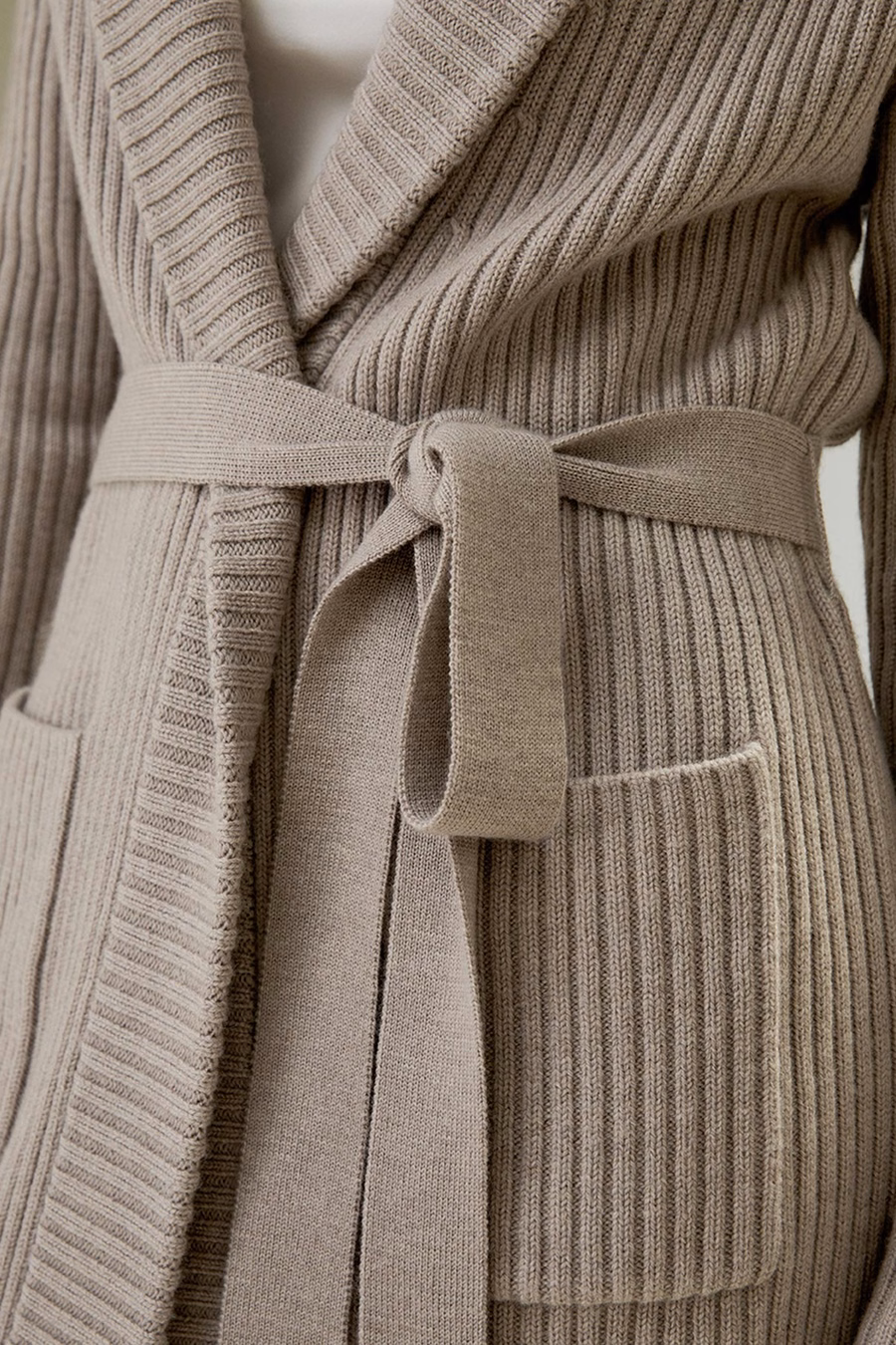 Merino Wol Schaal Kraag Cardigan