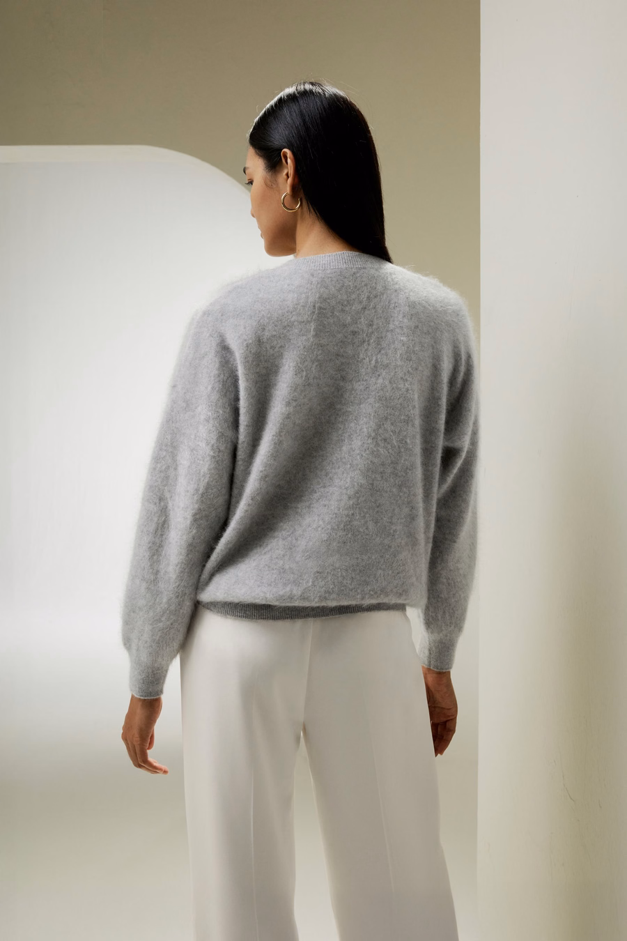 Geborsteld Kasjmier Pullover Trui