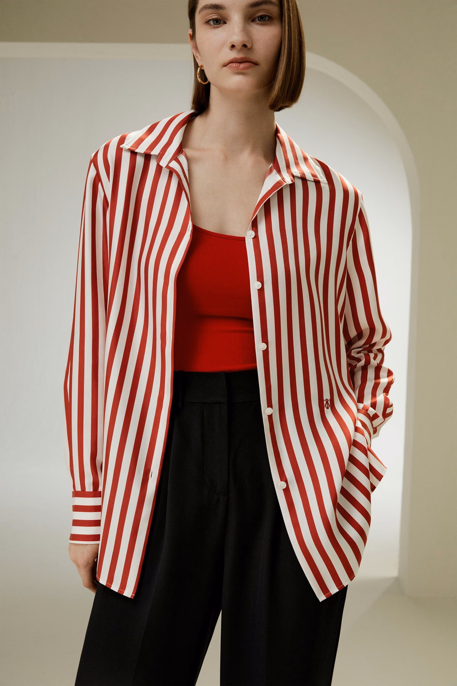 Amalfi Stripe Zijde Shirt