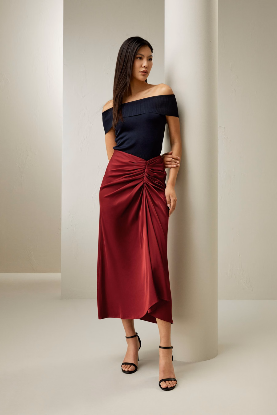 Off-Shoulder Zijde Top