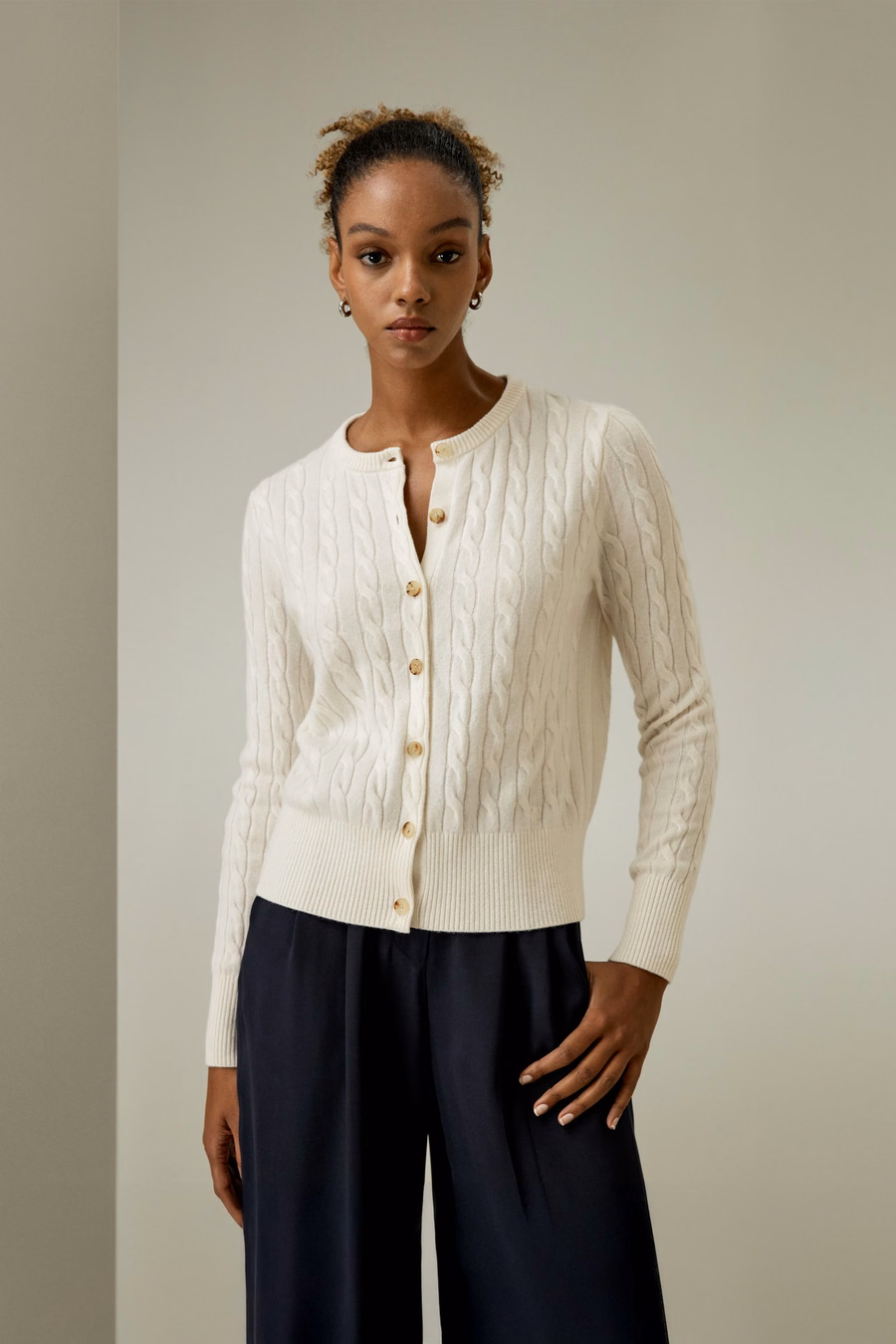 Baby Cashmere Cable-Knit Cardigan