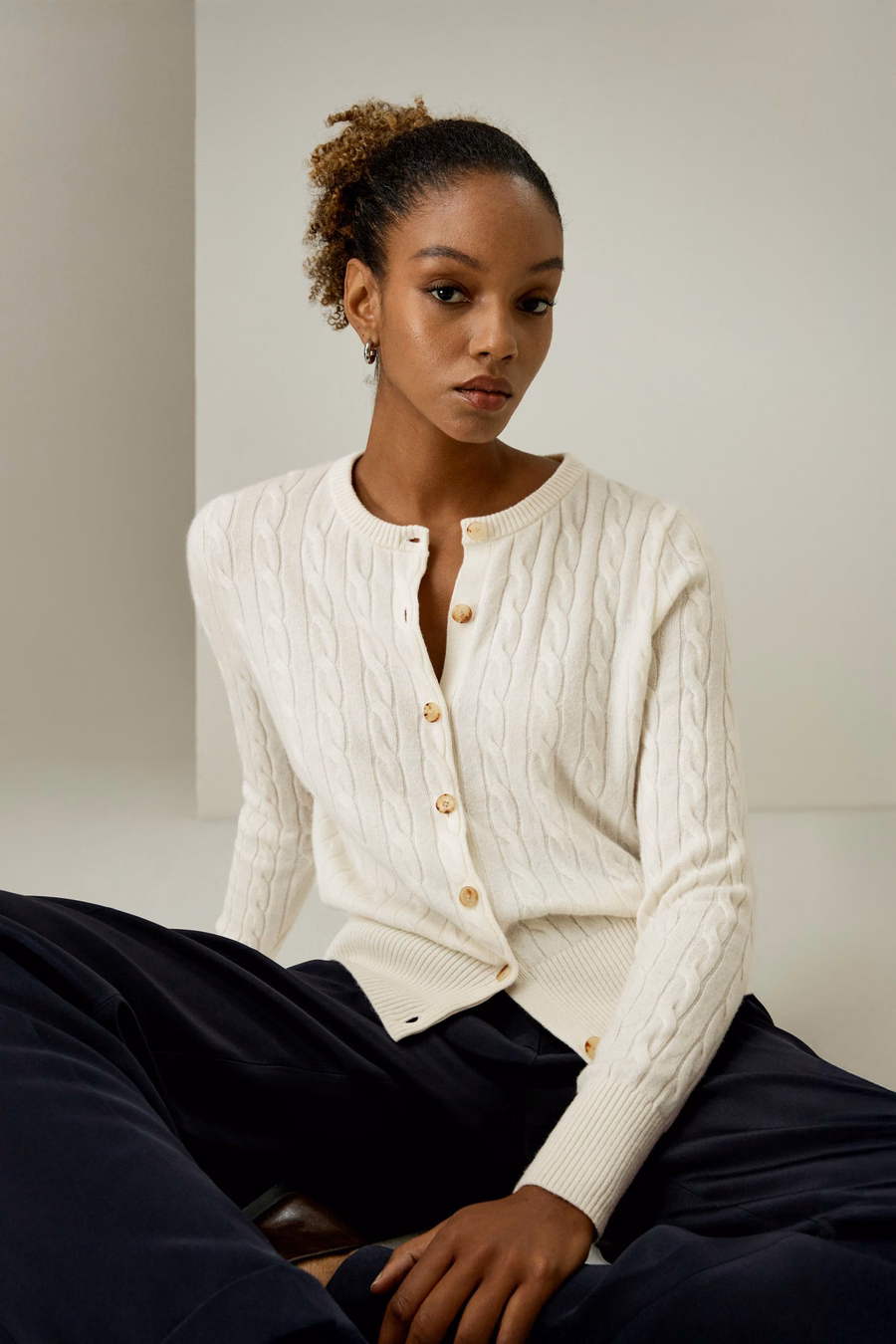 Baby Cashmere Cable-Knit Cardigan