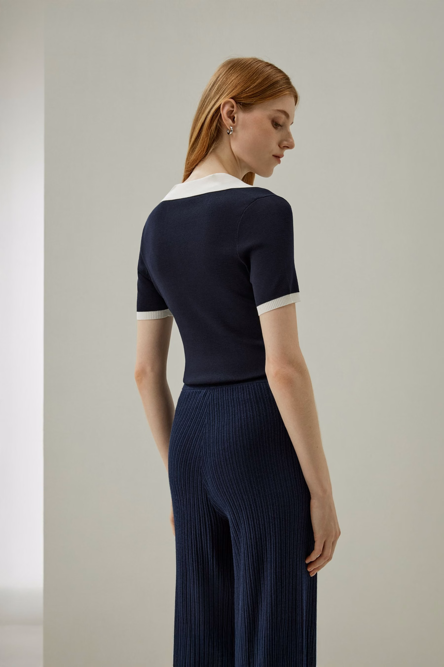 Tijdloze Mei Zijde Tricot Poloshirt