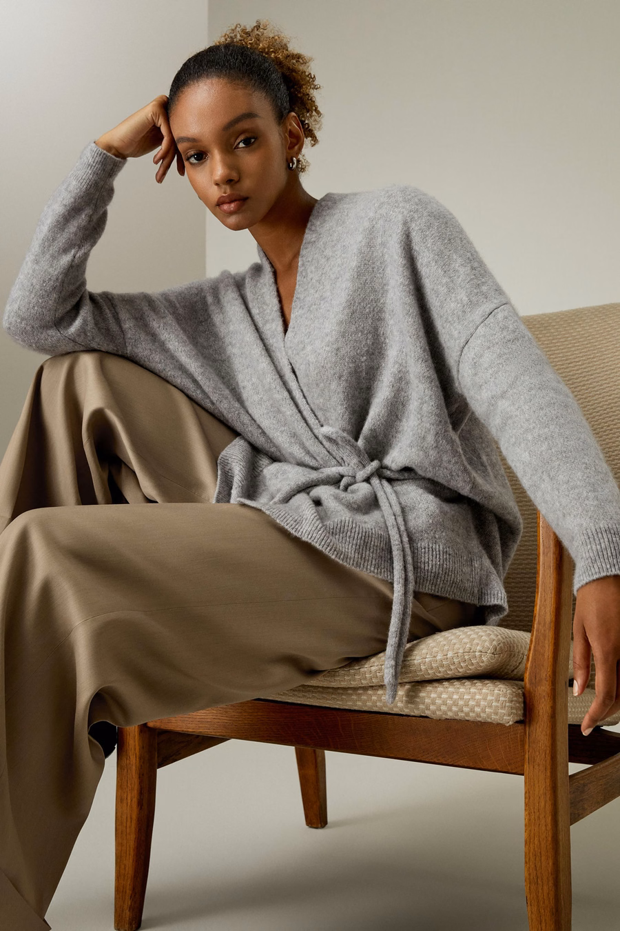 Lounge Wrap Knit Cardigan