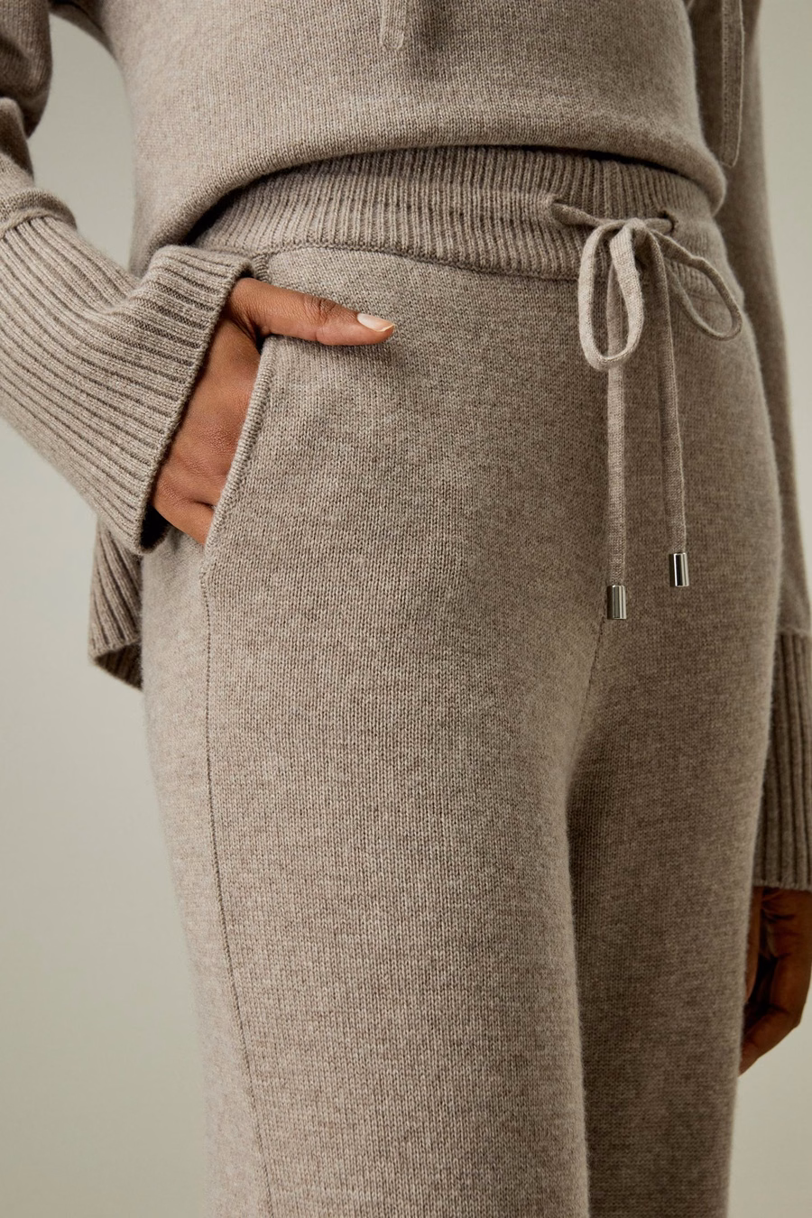 Merino Wol Jersey Wijde-Pijpen Broek