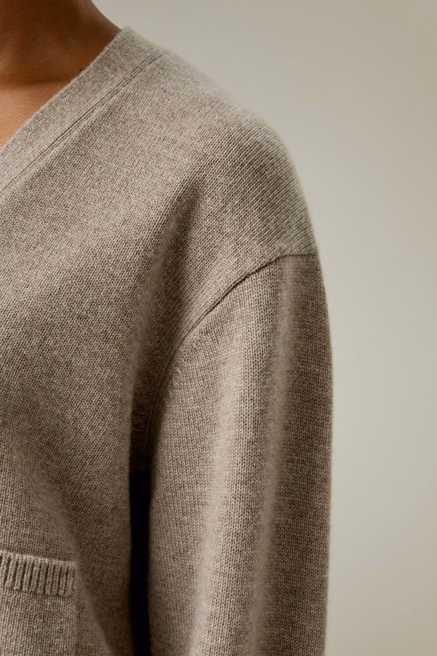 Korte wol-kashmir mengsel cardigan