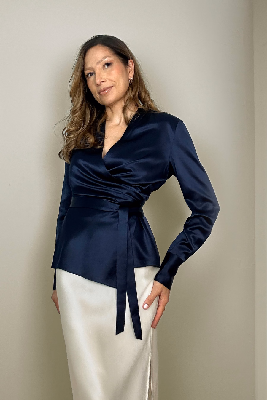 Silk Wrap Blouse
