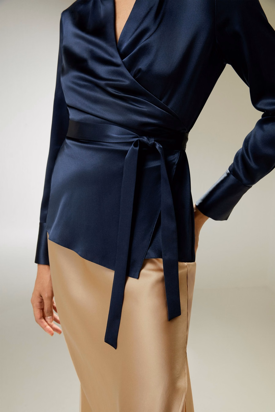 Silk Wrap Blouse