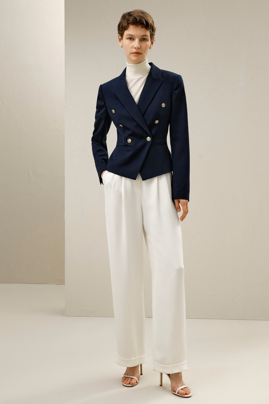 Tailored Double-Breasted Blazer