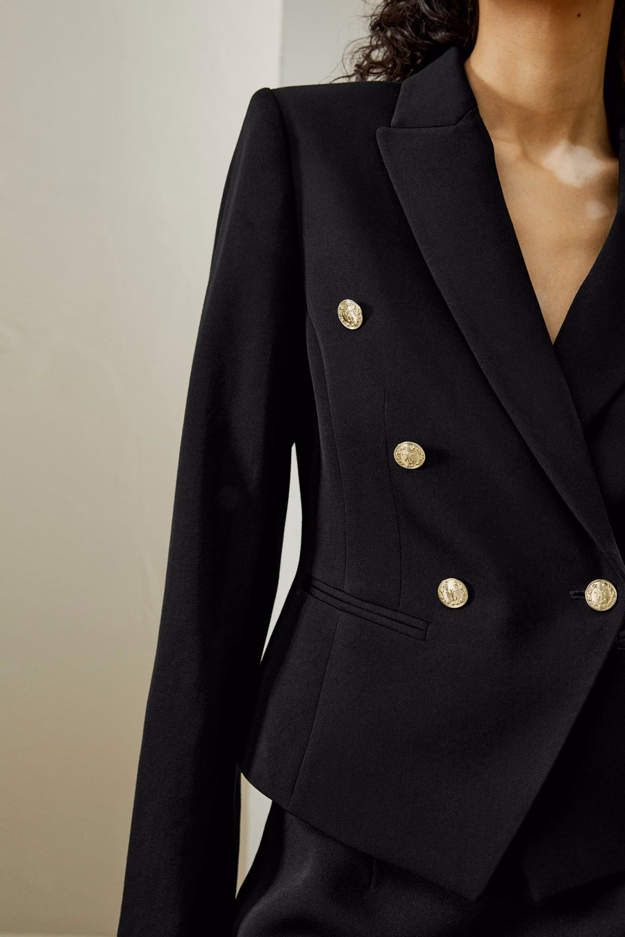 Tailored Double-Breasted Blazer