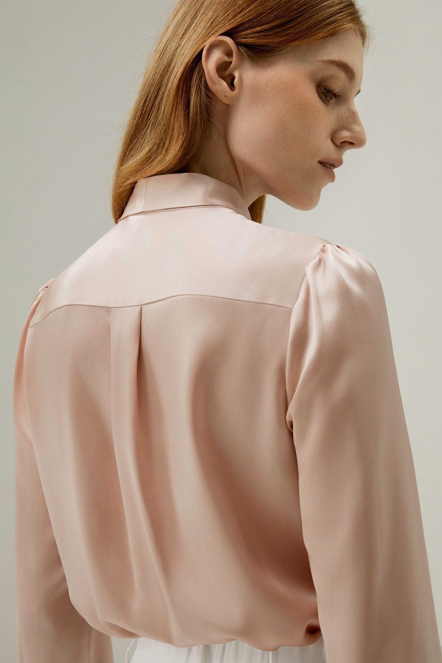 Vrouwen vlinderdas kraag zijde blouse