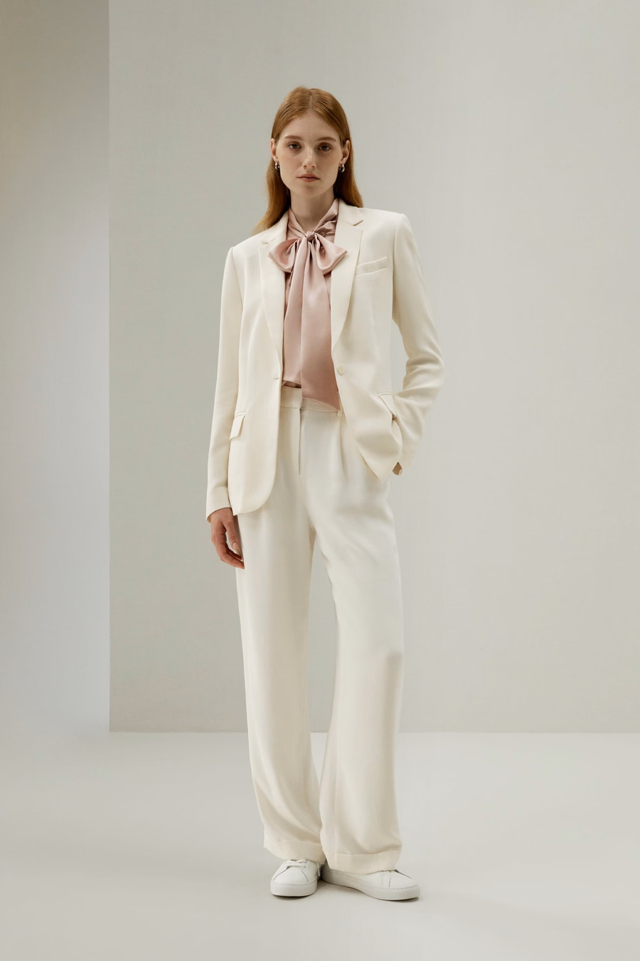 Vrouwen vlinderdas kraag zijde blouse
