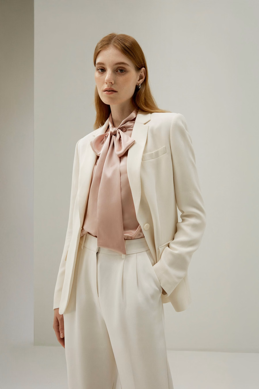 Vrouwen vlinderdas kraag zijde blouse