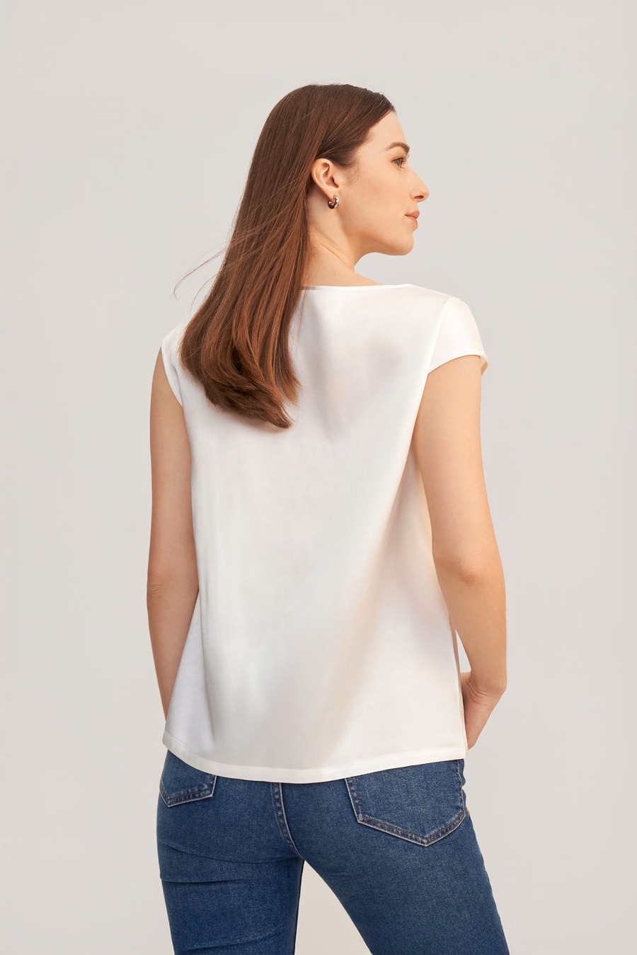 Basis Cap Mouwen Zijde T-shirt