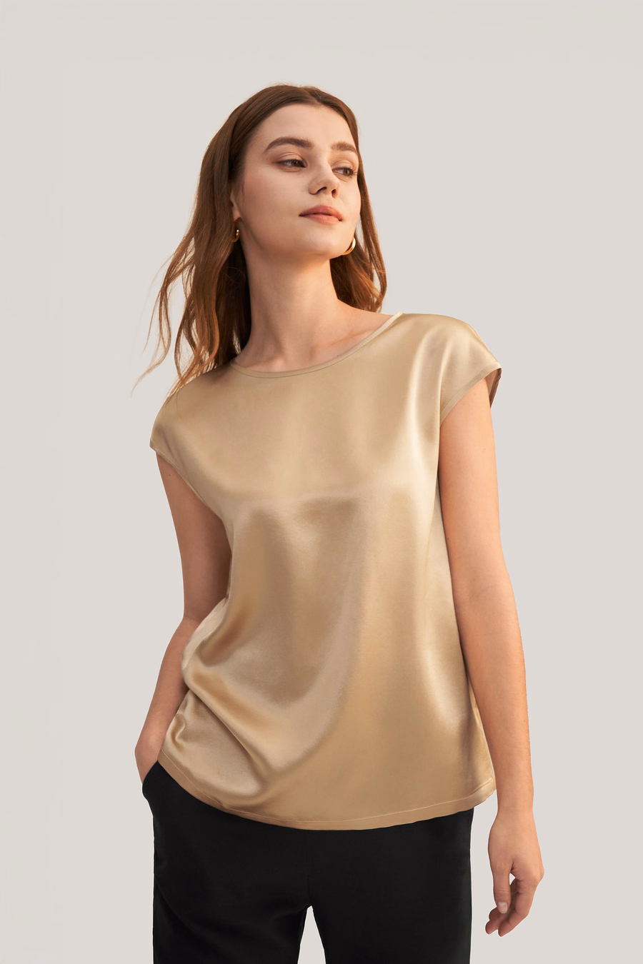 Basis Cap Mouwen Zijde T-shirt