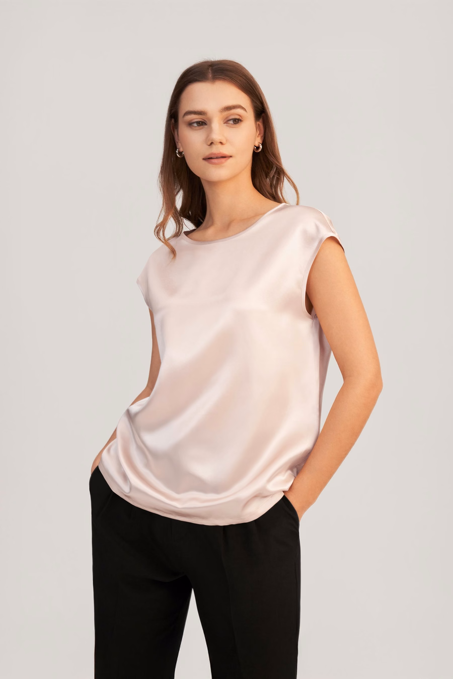 Basis Cap Mouwen Zijde T-shirt