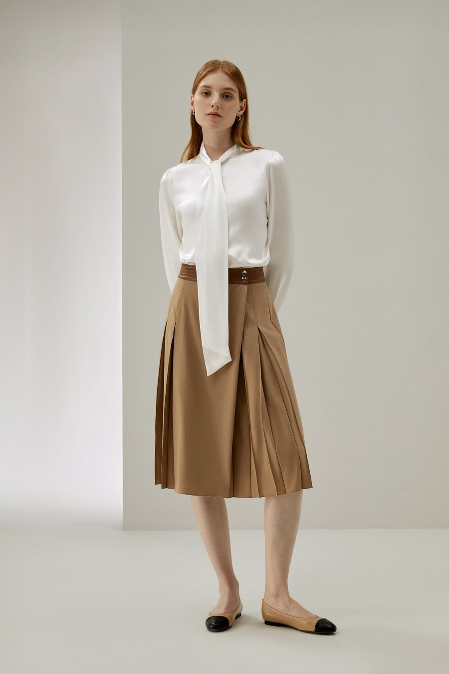 Vrouwen vlinderdas kraag zijde blouse