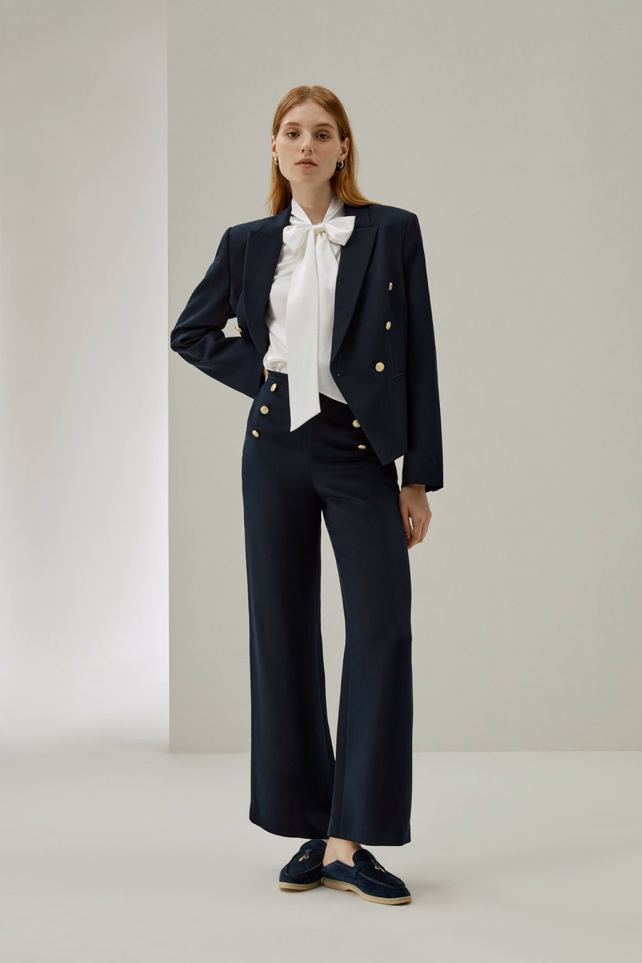 Vrouwen vlinderdas kraag zijde blouse