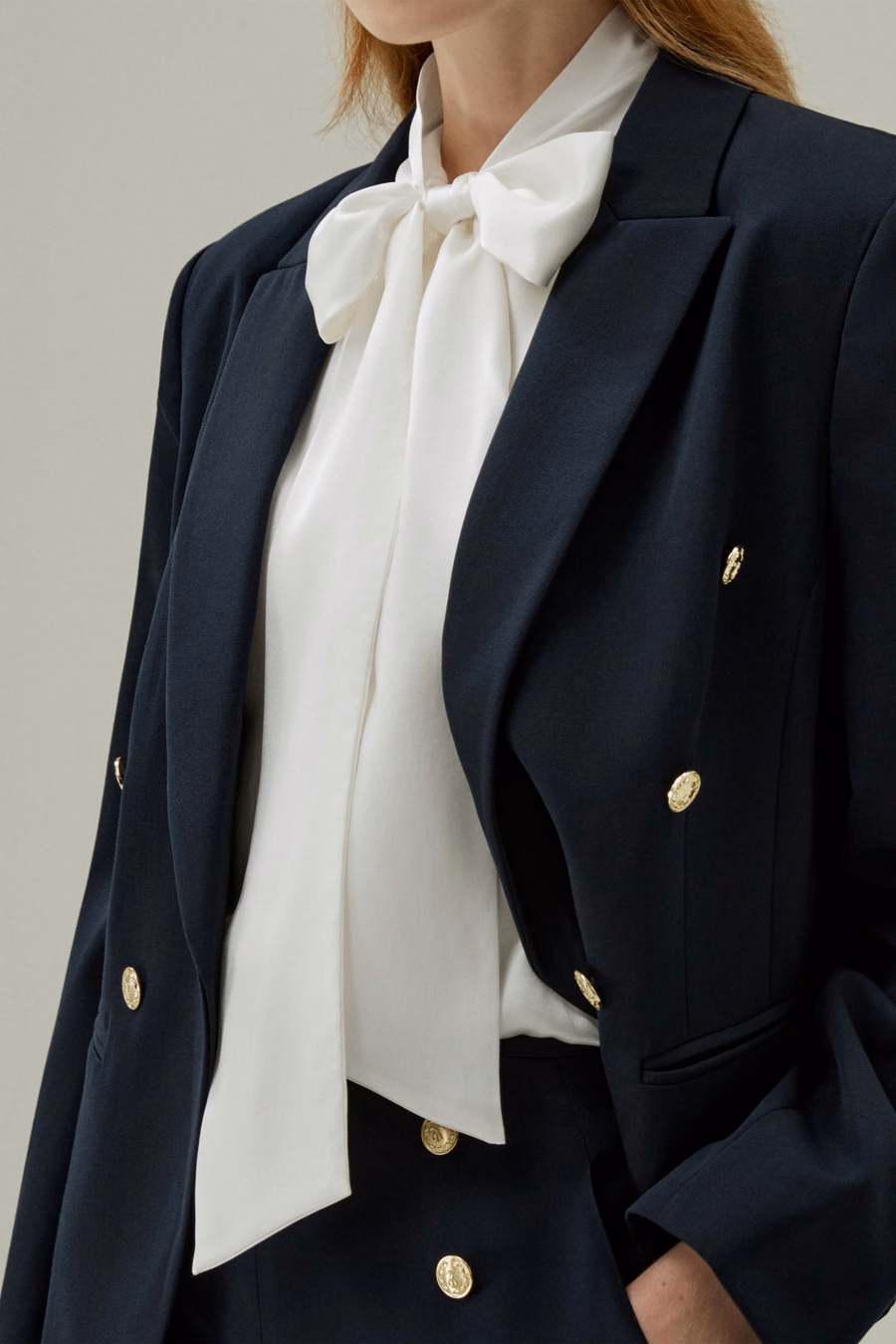 Vrouwen vlinderdas kraag zijde blouse