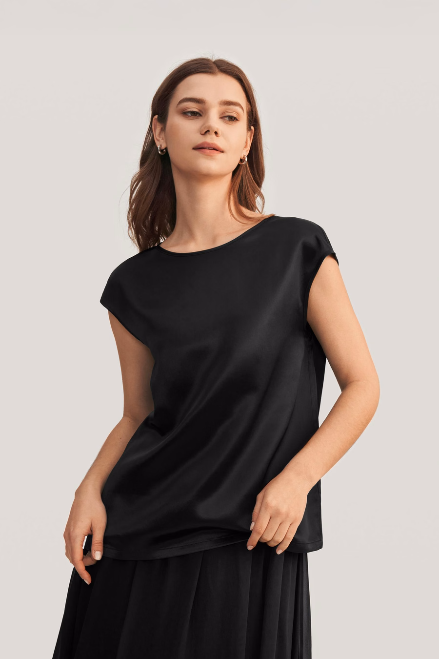 Basis Cap Mouwen Zijde T-shirt