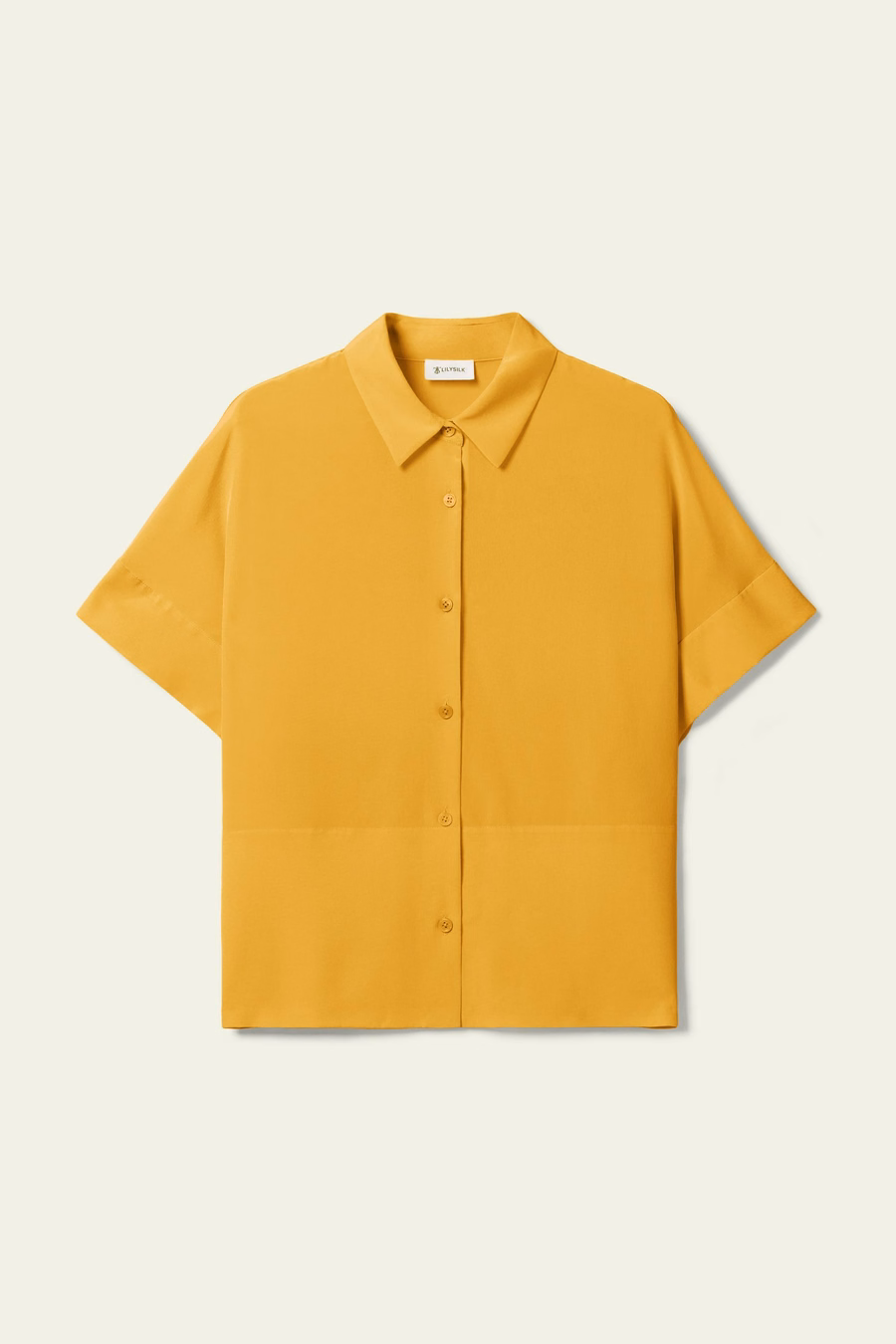 Casual Kort Mouwloos Losse Zijden T-shirt