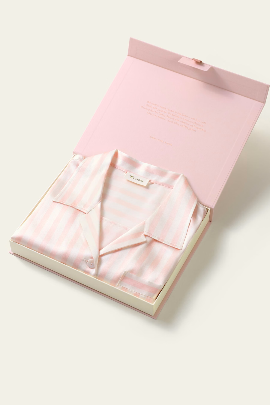 Gestreept Charmeuse Korte Pyjama Set