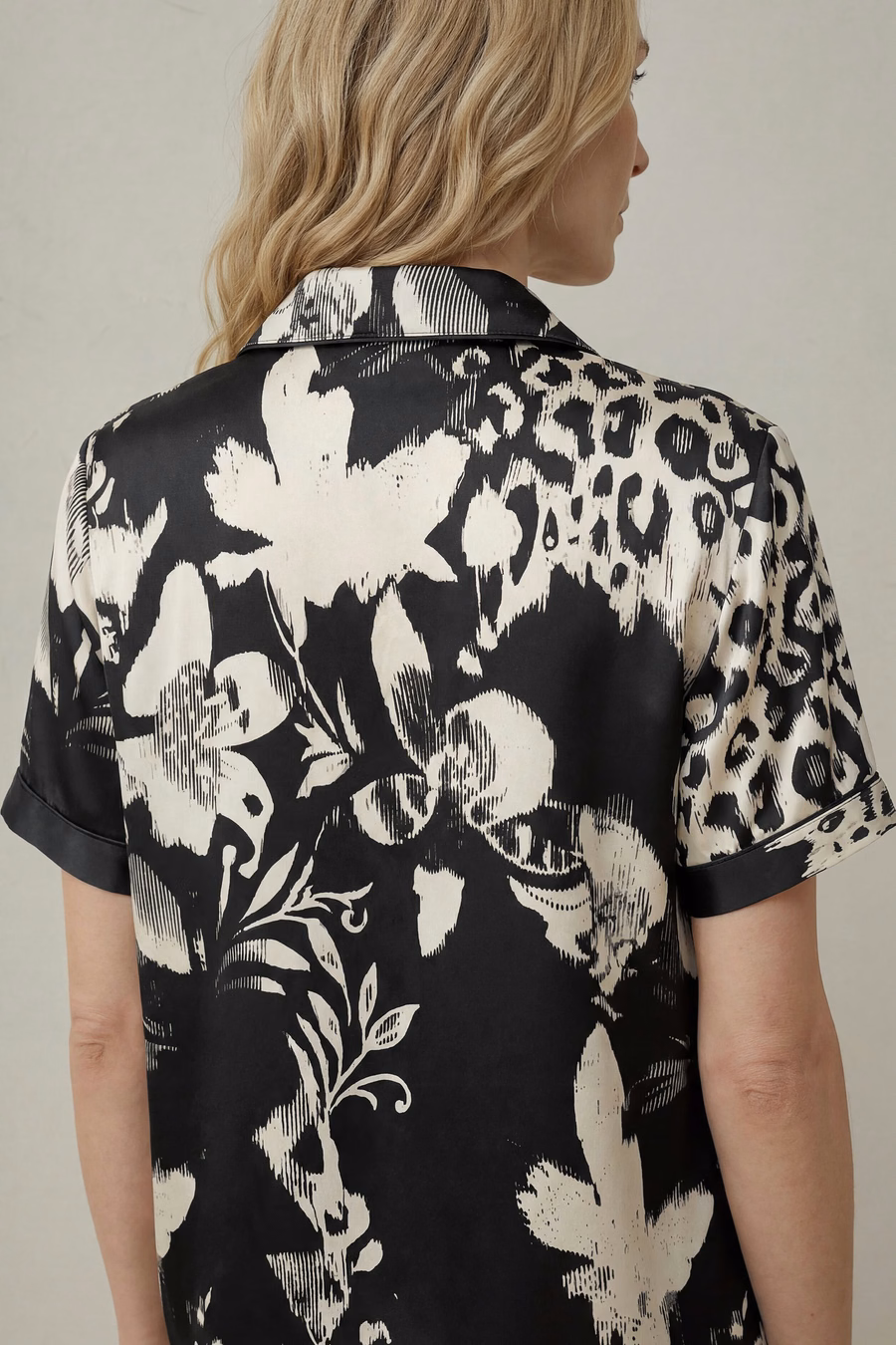 Vrouwen Zijde Print Pyjama Set