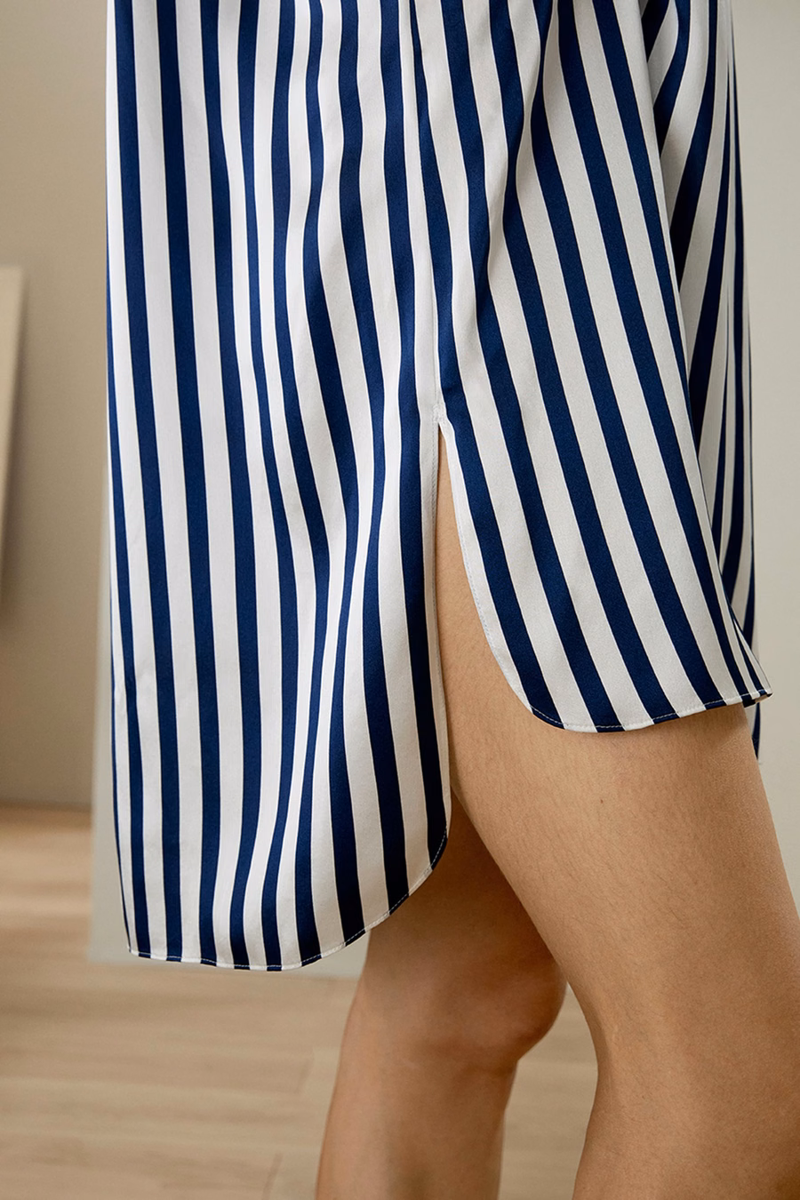 Amalfi Knop-Up Gestreept Nachtshirt