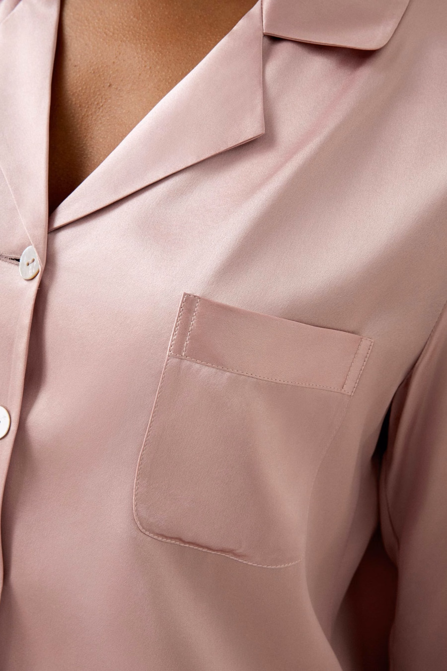 Volledige Zijde Dames Pyjama Set
