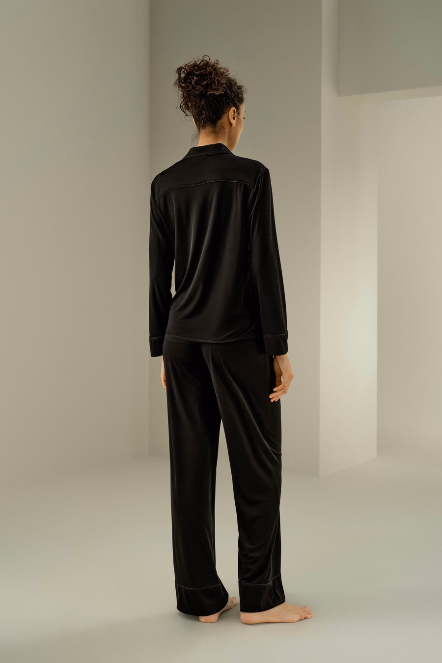 Zijde Jersey Klassieke Pyjama Set
