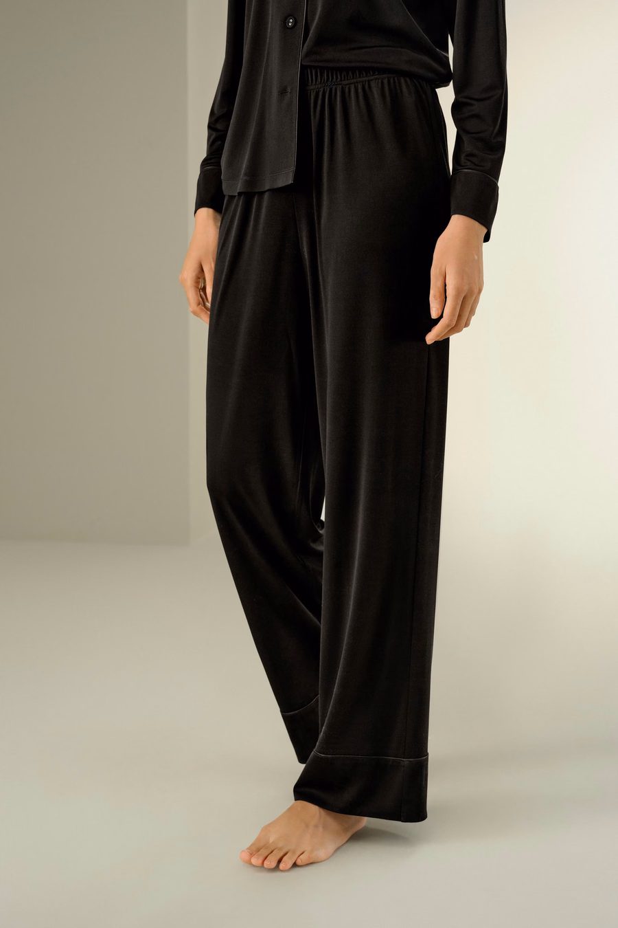 Zijde Jersey Klassieke Pyjama Set
