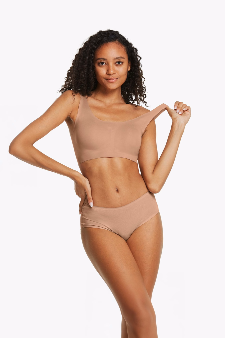 4PCS One-Size-Fits-Most klassieke draadloze zijden bh