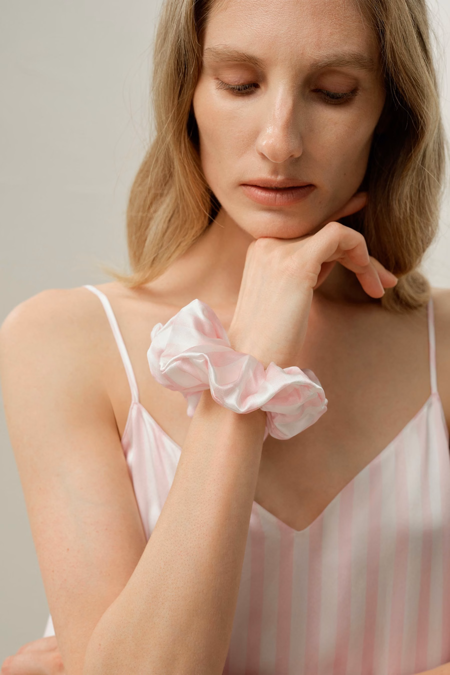 Valentijns Roze Streep Camisole Ensemble