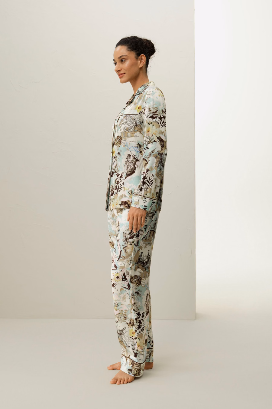 Aquariusi Zodiac Classic Zijden Pyjama Set