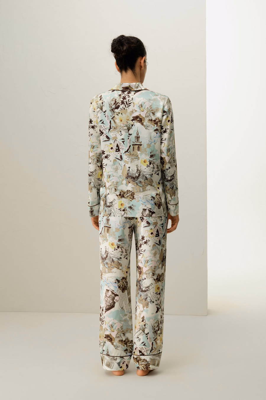 Aquariusi Zodiac Classic Zijden Pyjama Set