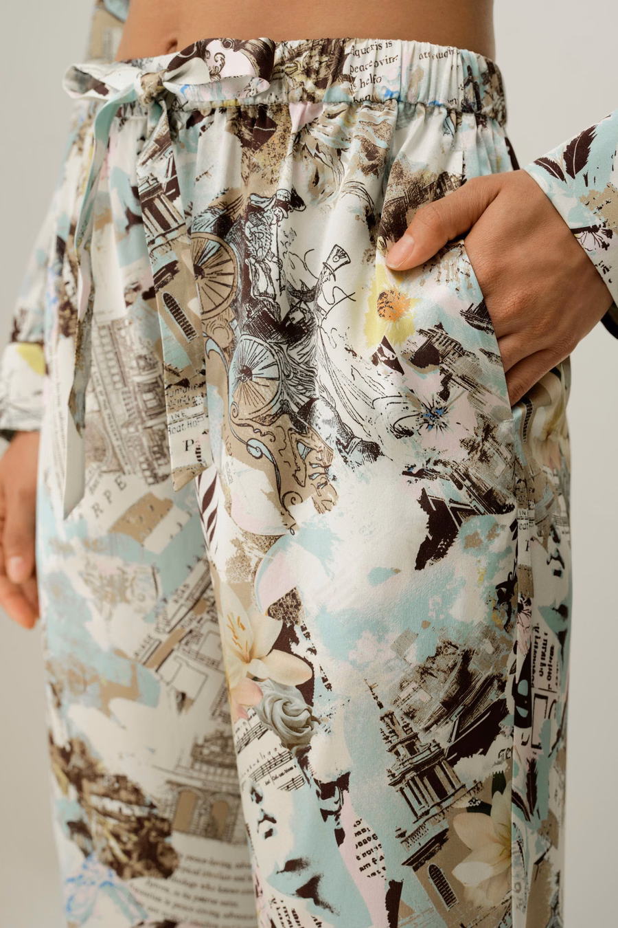 Aquariusi Zodiac Classic Zijden Pyjama Set