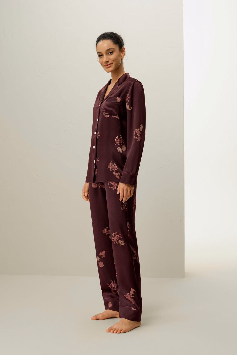 Kanker Zodiac Classic Zijde Pyjama Set