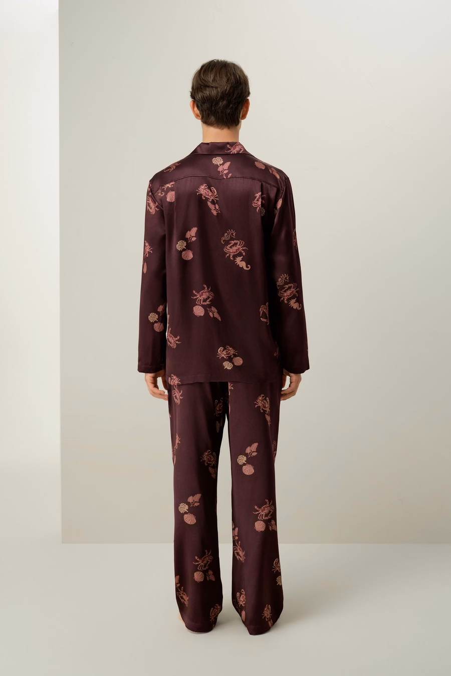 Kreeft Mannen’s Dierenriem Zijde Pyjama Set