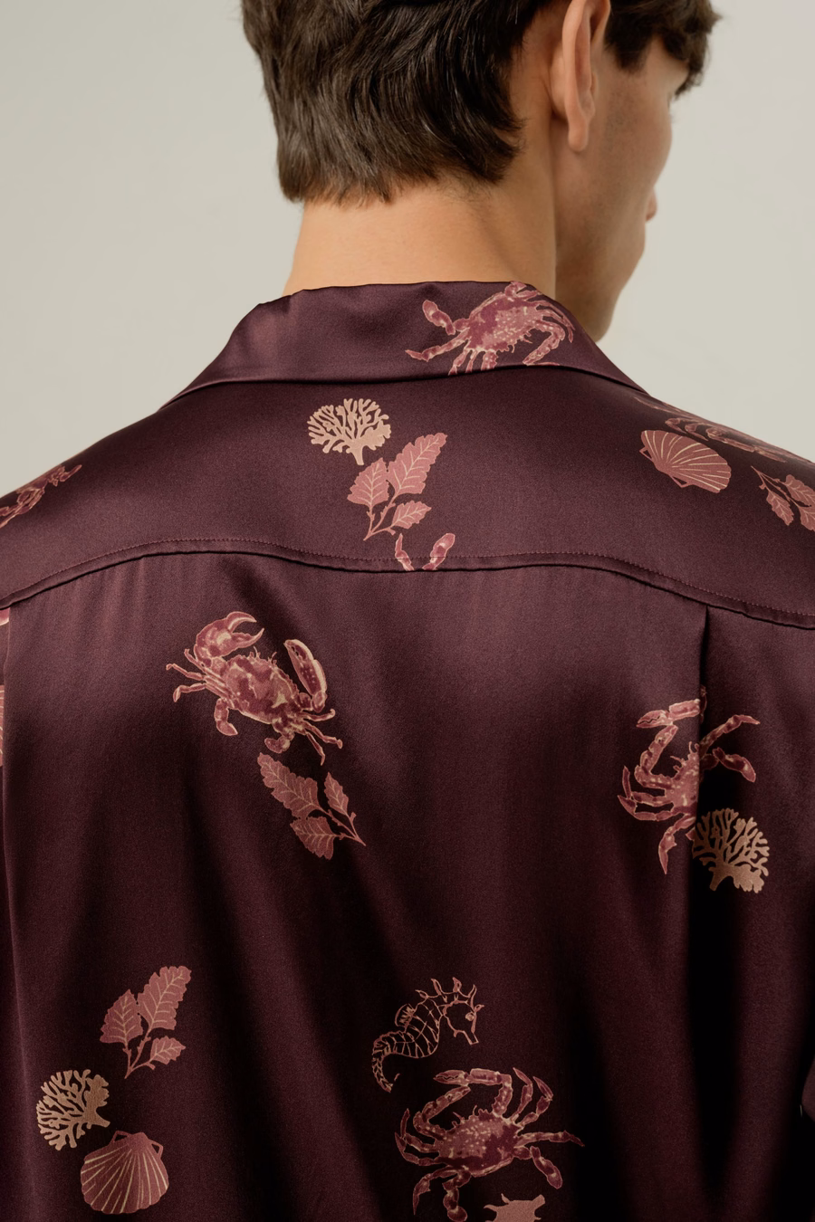 Kreeft Mannen’s Dierenriem Zijde Pyjama Set