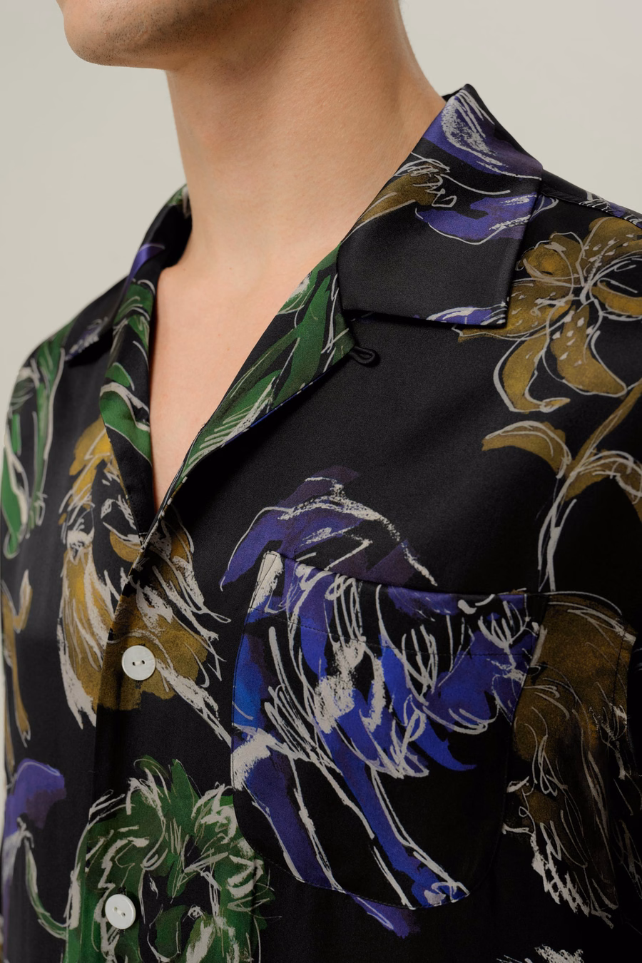 Leeuw Dierenriem Mannen Zijde Pyjama Set