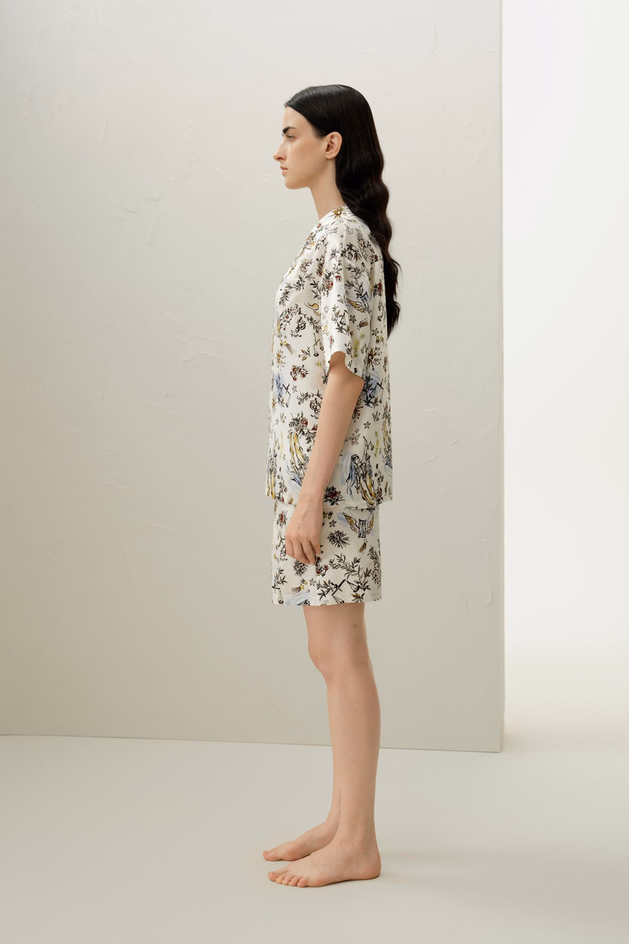 Libra Zodiac Korte Zijden Pyjama Set