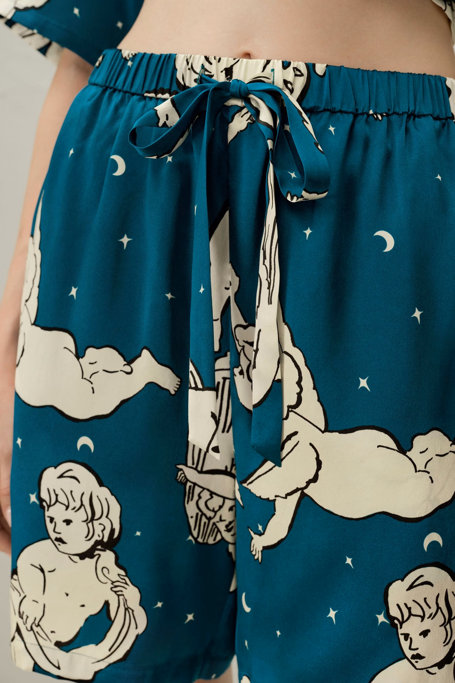 Gemini Zodiac Short Silk Pajama Set