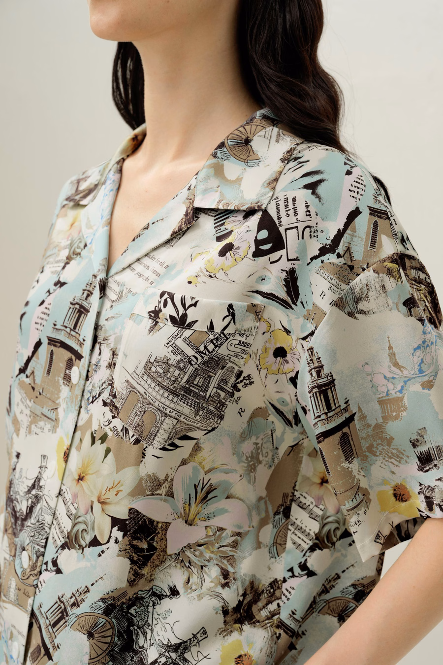 Aquarius Zodiac Korte Zijden Pyjama Set