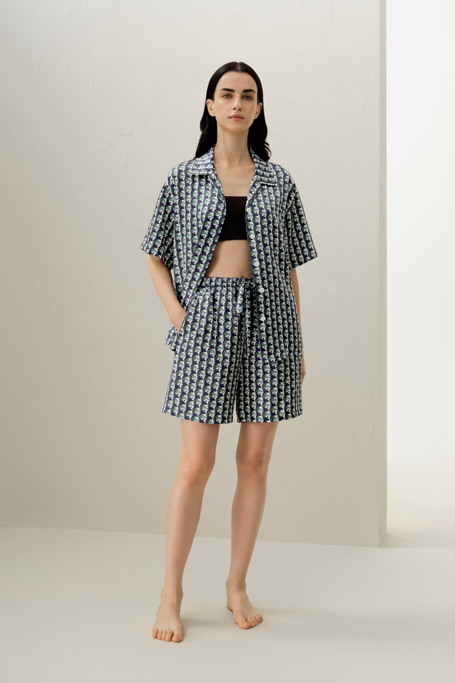 Taurus Zodiac Korte Zijden Pyjama Set
