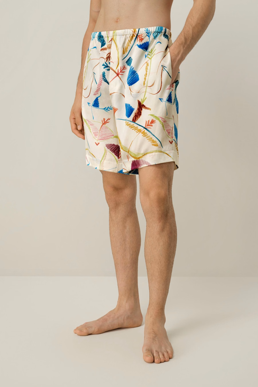 Schorpioen Mannen Korte Zijde Pyjama Set