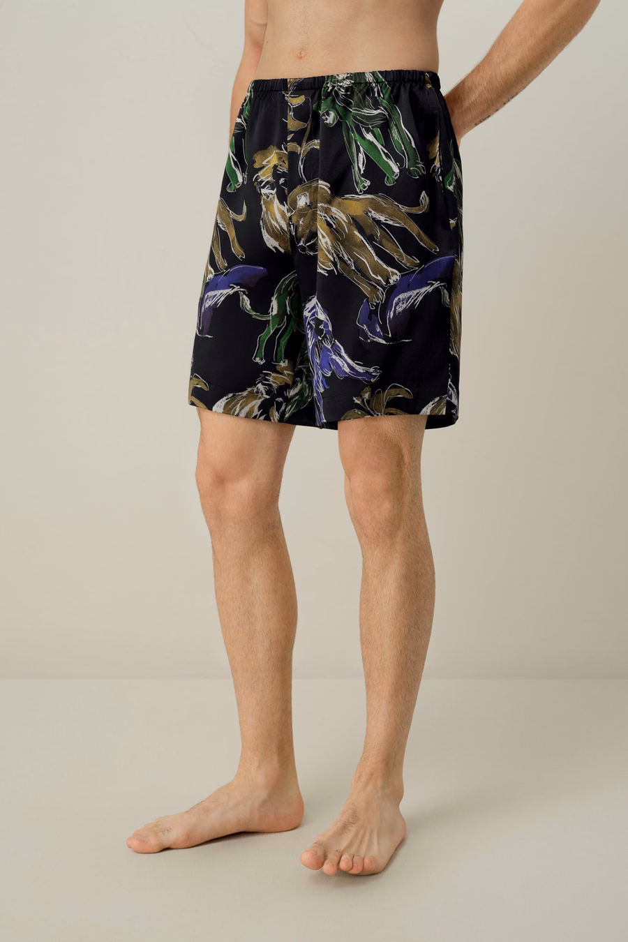 Leo Zodiac Heren Korte Zijden Pyjama Set