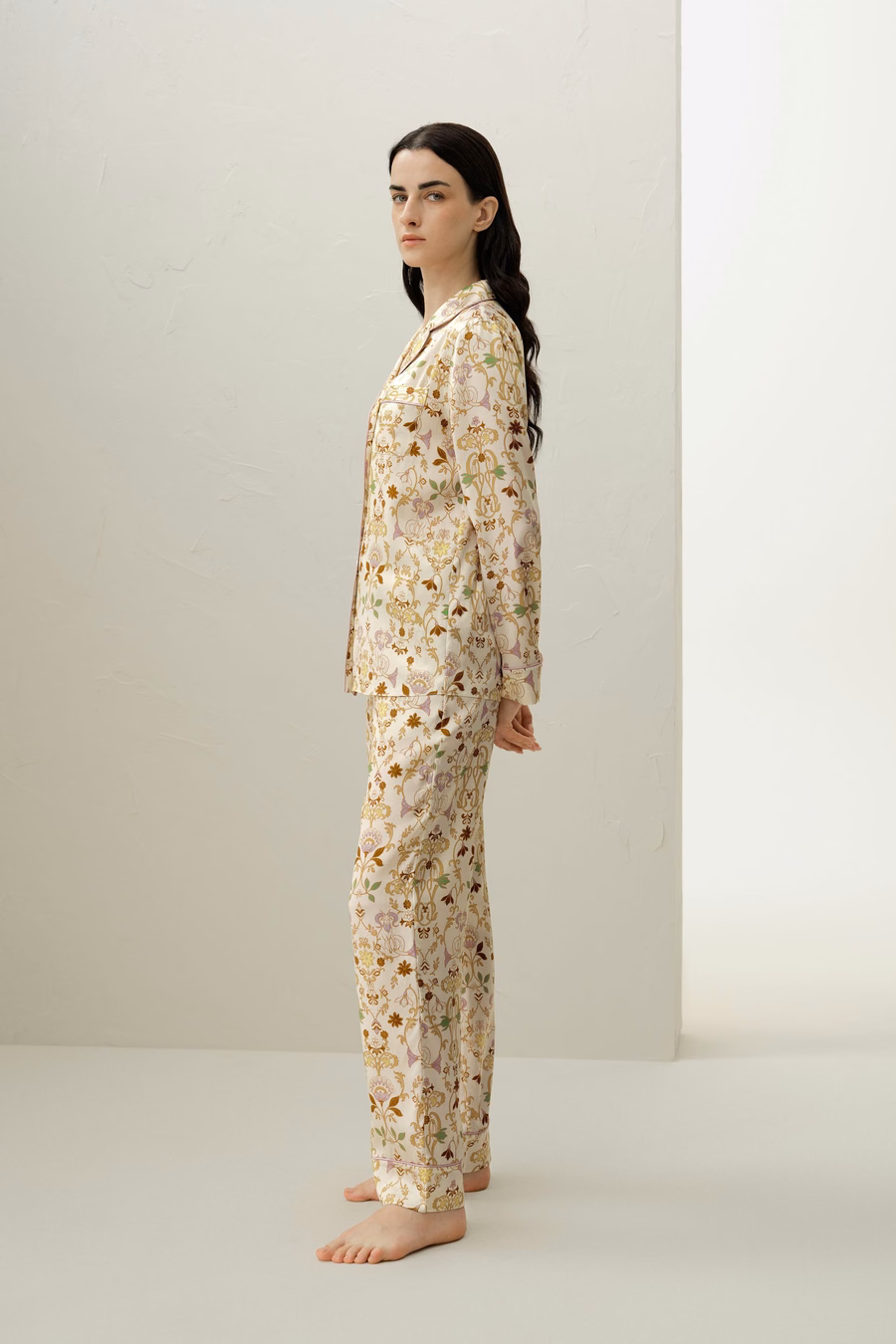Capricorni Zodiac Classic Zijden Pyjama Set